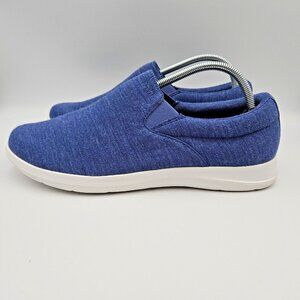 Merinos Shoes Womens 12 Merino Wool Slip Ons Blue Lightweight Casual Loafers